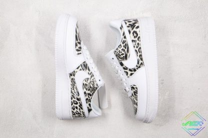 Nike Air Force 1 White Leopard Print white swoosh