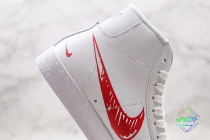 Nike Blazer Mid 77 Sketch White Red lateral