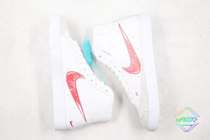 Nike Blazer Mid 77 Sketch White Red swoosh