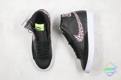 Nike Blazer Mid Black Pink Cheetah shoes