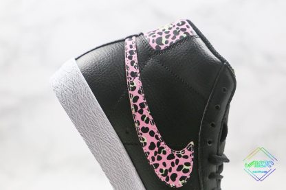 Nike Blazer Mid Black Pink Cheetah swoosh