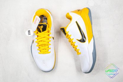 Nike Zoom Kobe V White Del Sol-Metallic Silver shoelaces