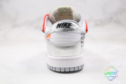 Off-Whitex Nike Dunk Silver heel