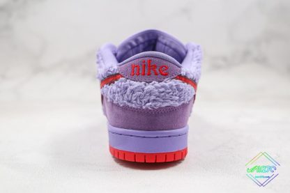 Purple SB Dunk Low Three Bears Pack heel