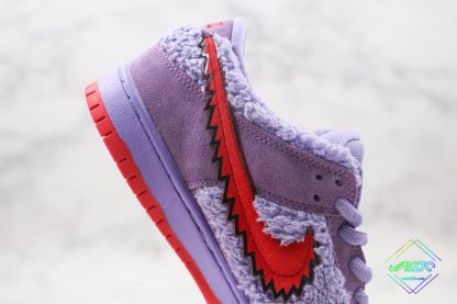 Purple SB Dunk Low Three Bears Pack oversized swoosh