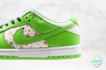 Supreme x Nike SB Dunk Low Green Stars shoes