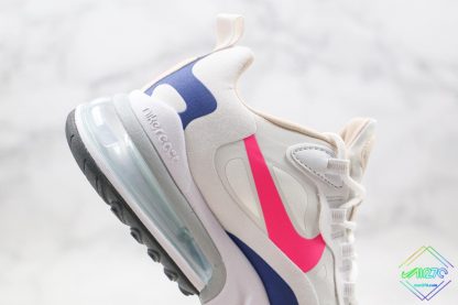 Wmns Nike Air Max 270 React White Pink swoosh