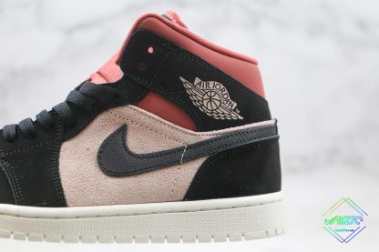 Air Jordan 1 Mid Burgundy Dusty Pink lateral