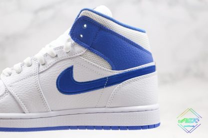 Air Jordan 1 Mid GS 85 White Blue Swoosh