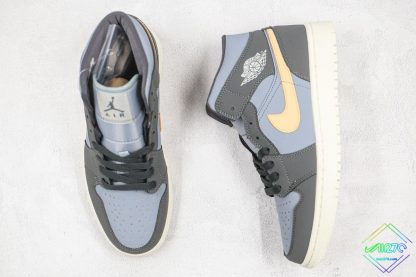 Air Jordan 1 Mid Grey Onyx tongue