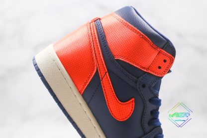 Air Jordan 1 Retro High Blue Void orange swoosh