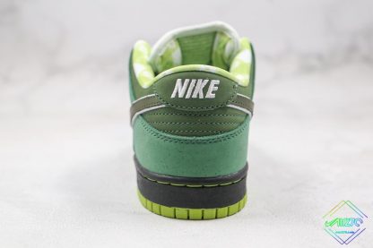 Green Lobster SB Dunk Low Concepts heel