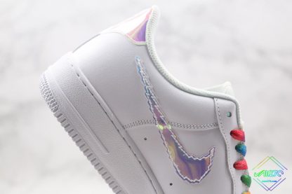 Nike Air Force 1 Low Iridescent Pixel lateral swoosh