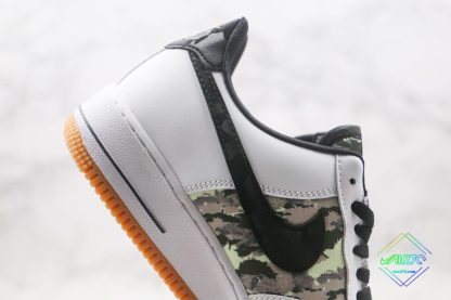 Nike Air Force 1 Low Plaid Denim Camo black swoosh