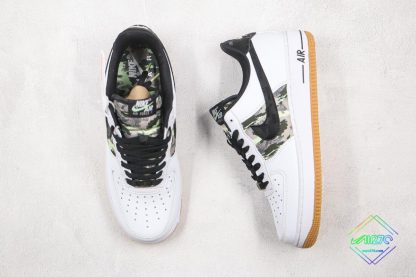 Nike Air Force 1 Low Plaid Denim Camo tongue