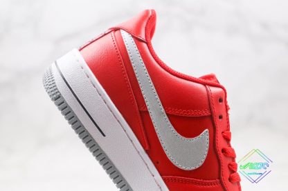 Nike Air Force 1 Low Red Grey swoosh