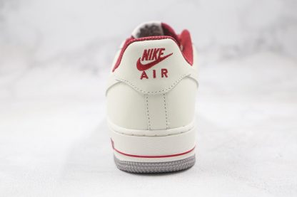 Nike Air Force 1 Low Sail White Gym Red heel