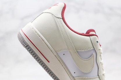 Nike Air Force 1 Low Sail White Gym Red swoosh