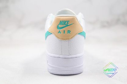Nike Air Force 1 Low White Jade heel