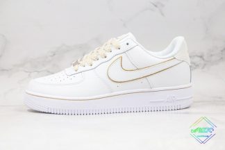 Nike Air Force 1 Low White outlined Metallic Gold
