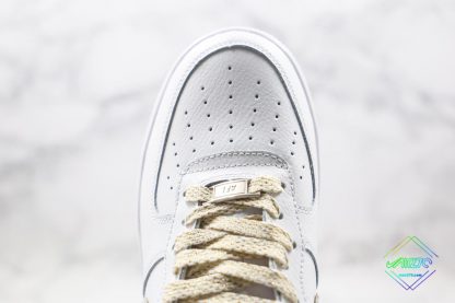 Nike Air Force 1 Low White outlined Metallic Gold upper