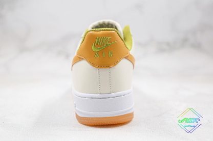 Nike Air Force 1 White Lemon Green Heel