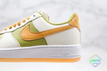 Nike Air Force 1 White Lemon Green swoosh