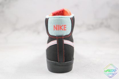 Nike Blazer Mid 77 Black Flash Crimson Heel