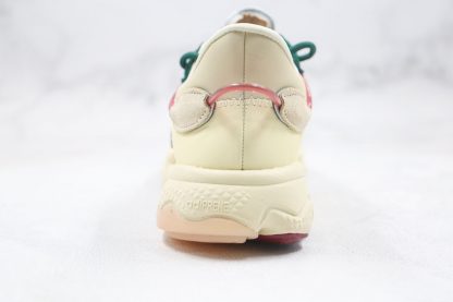 adidas Ozweego Sand Ash Pearl Collegiate Green Heel