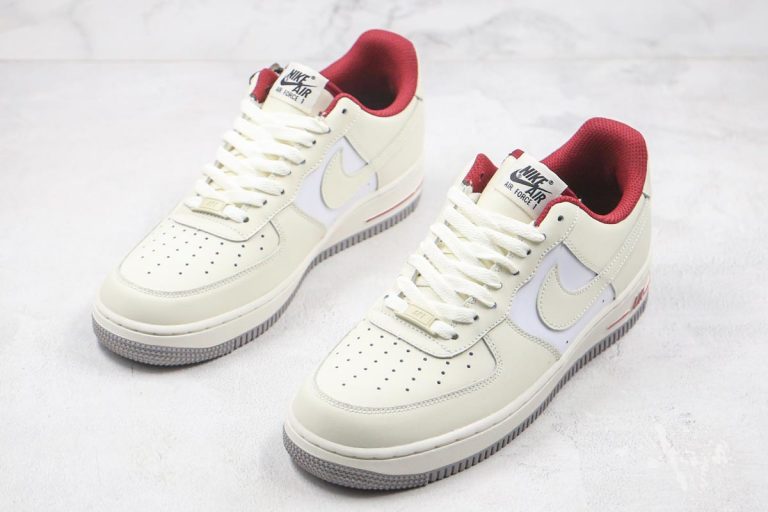 nike air force white sail university red
