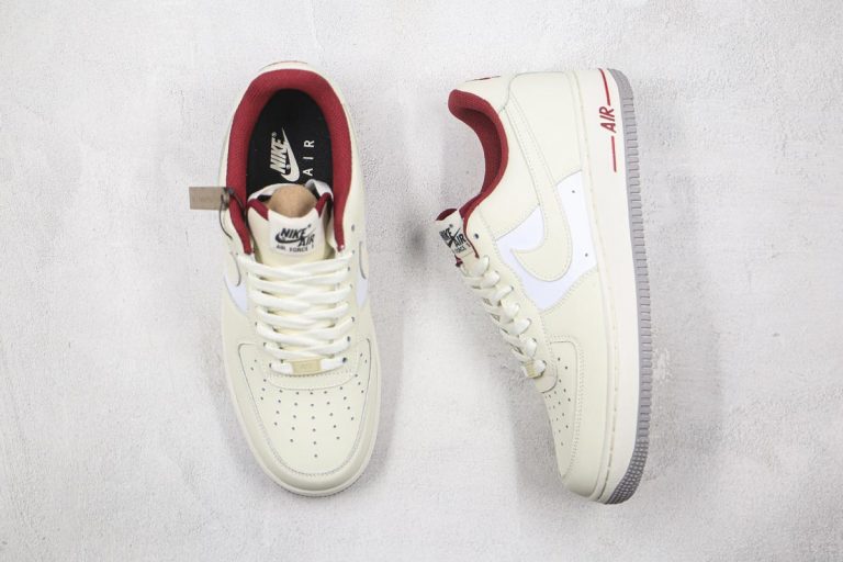 nike air force white sail university red