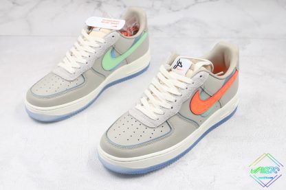 Air Force1 Low 07 Sail Grey Orange sneaker