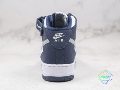 Nike Air Force 1 07 Mid White Navy Heel