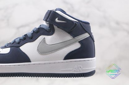 Nike Air Force 1 07 Mid White Navy grey