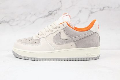 Grey White Orange Nike Air Force One 1