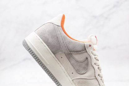 Grey White Orange Nike Air Force One 1 sale