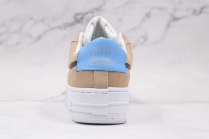 NK AF1 Pixel SE Desert Sand Blue heel