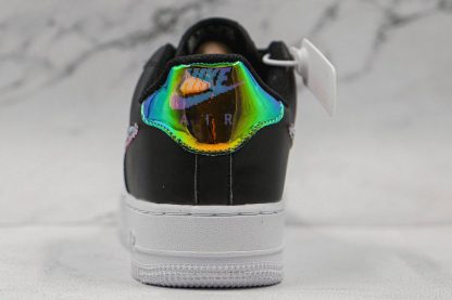 Air Force 1 Black Pixelated Iridescent Swoosh Heel