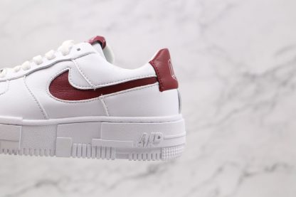 Air Force 1 Low Pixel SE White Burgundy panel