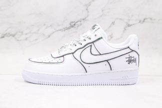 Air Force 1 Low White Black Signature Shoes