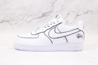Air Force 1 Low White Black Signature Shoes