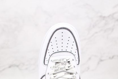 Air Force 1 Low White Black Signature Shoes upper