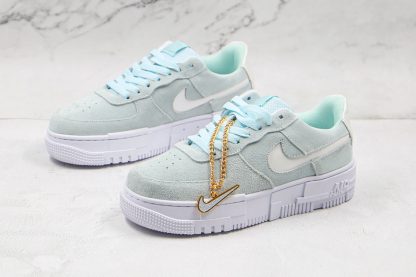Air Force 1 Pixel Glacier Blue Mint Green overall