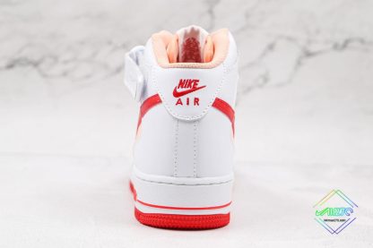 Nike Air Force 1 07 Mid White Red Sand Heel