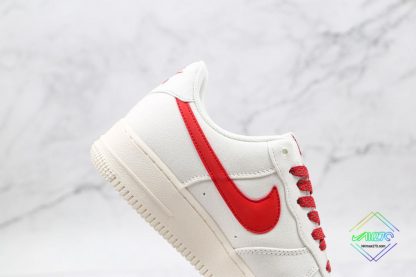 Nike Air Force 1 Low Canvas White Gym Red hindfoot