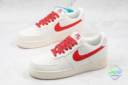Nike Air Force 1 Low Canvas White Gym Red overall