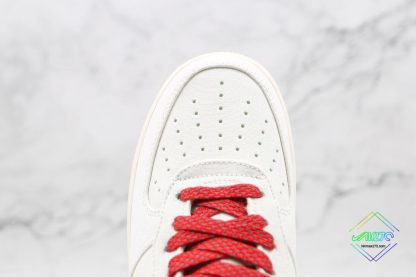 Nike Air Force 1 Low Canvas White Gym Red toebox