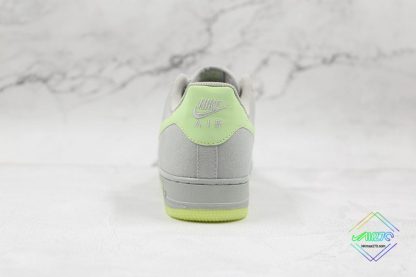 Nike Air Force 1 Low Wolf Grey Volt Green Heel