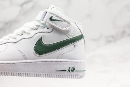 Nike Air Force 1 Mid White Gorge Green panel