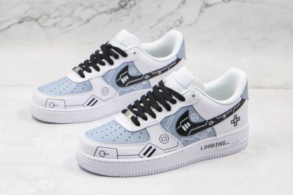 Nike Air Force 1 PS5 Buttons White Gray overall